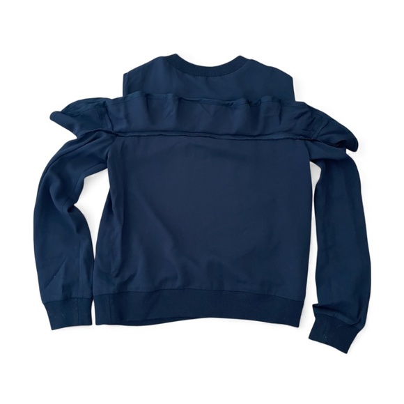 A.L.C. Tops - A.L.C Lindsey Black Cold Shoulder Ruffle Top Size 2